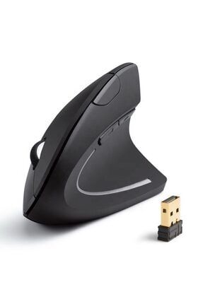 Pilli Dikey Ergonomik Kablosuz Mouse Fare Wireless 2000 Dpı 6 Siyah EA18