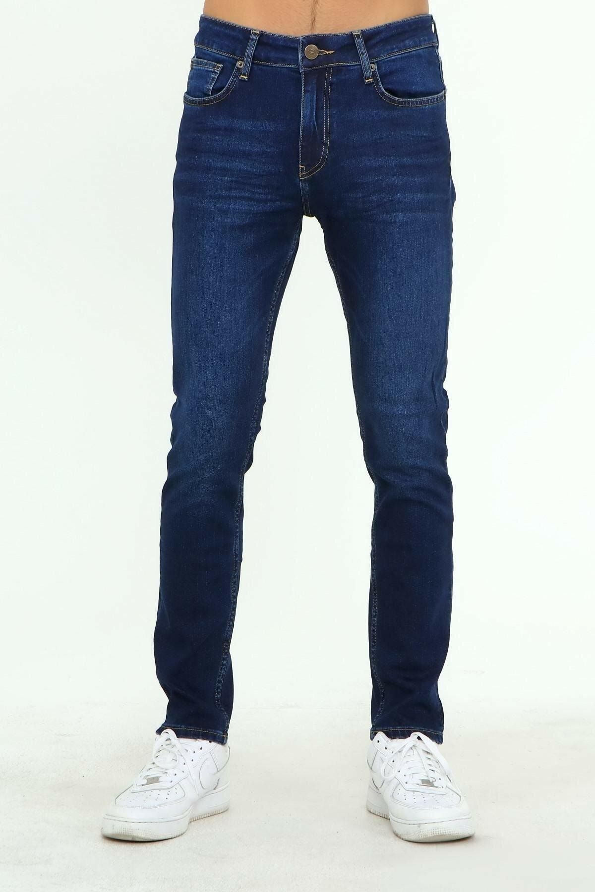 EXPLODE Erkek Likralı Skinny Fit Kot Pantolon Lacivert
