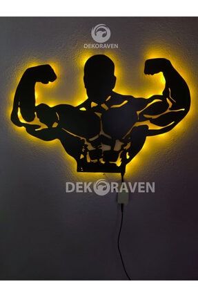 Fitness-gym Led Işıklı Tablo kaslı