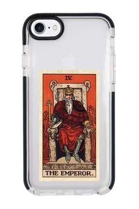 Iphone Se 2020 Uyumlu Siyah Kenarlı Anti Shock The Emperor Desenli Telefon Kılıfı IPSELK-260