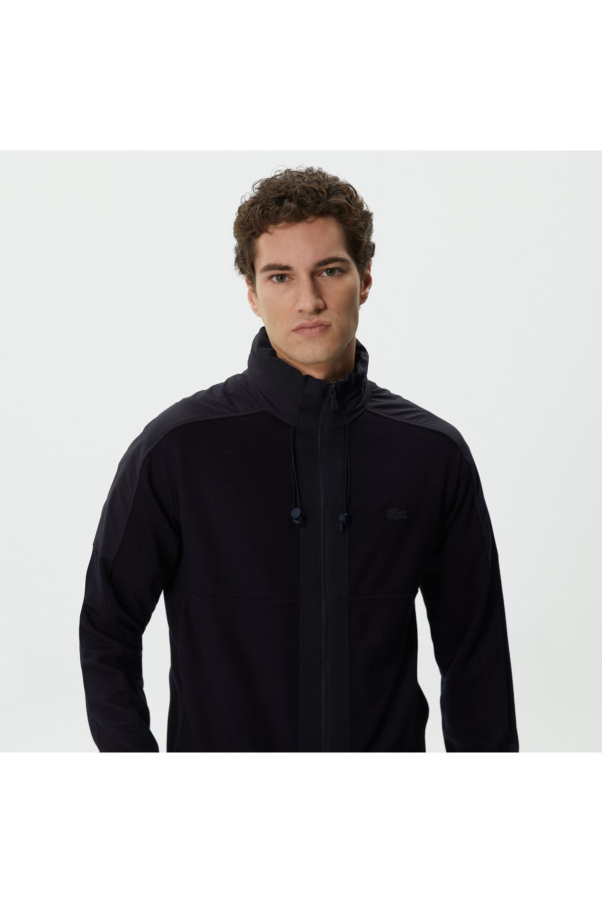 سویشرت آبی مردانه روشن و زاویه دار معمولی Lacoste