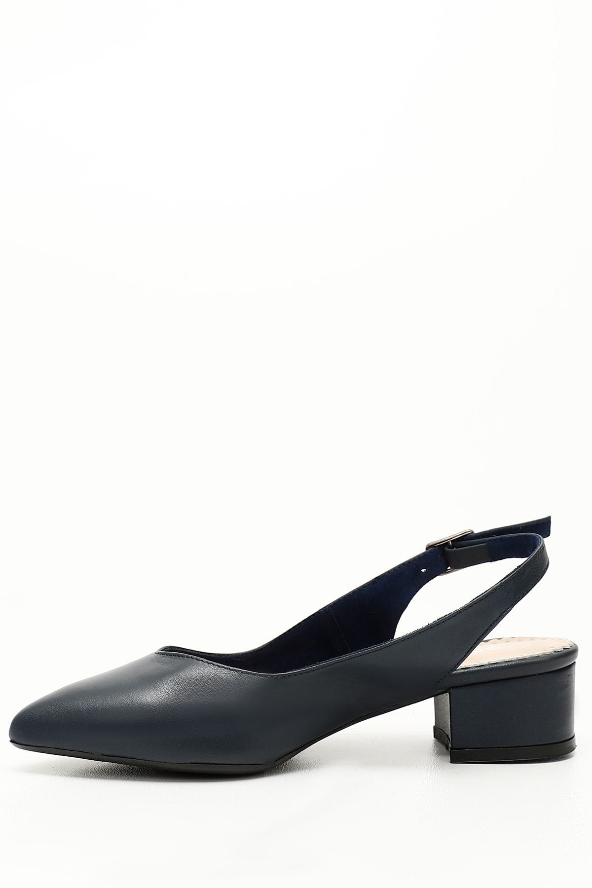 GÖNDERİ(R)-Femei / Fete Bleumarin Antic Toc Gros Slingback Pantofi din piele naturală 4