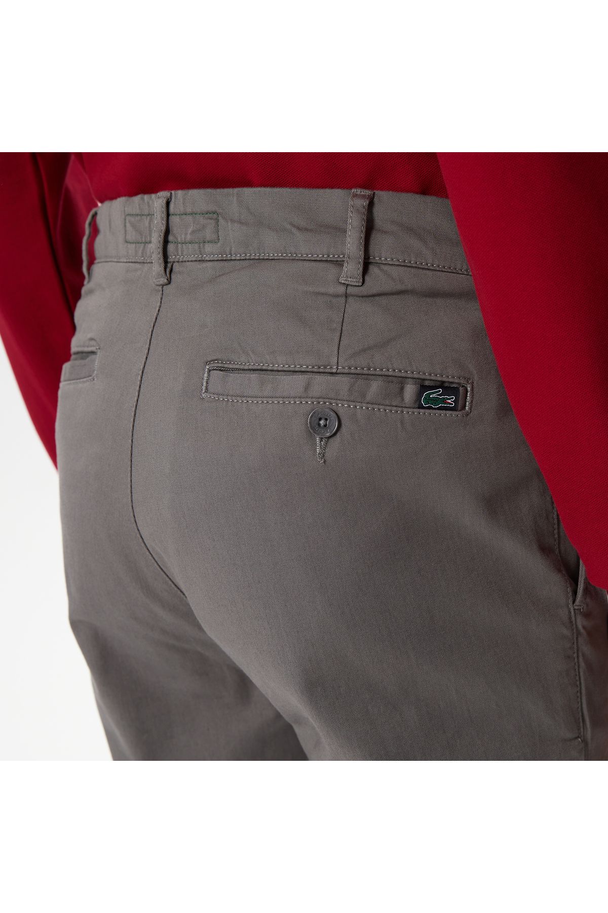شلوار خاکستری مردانه باریک اورجینال Lacoste
