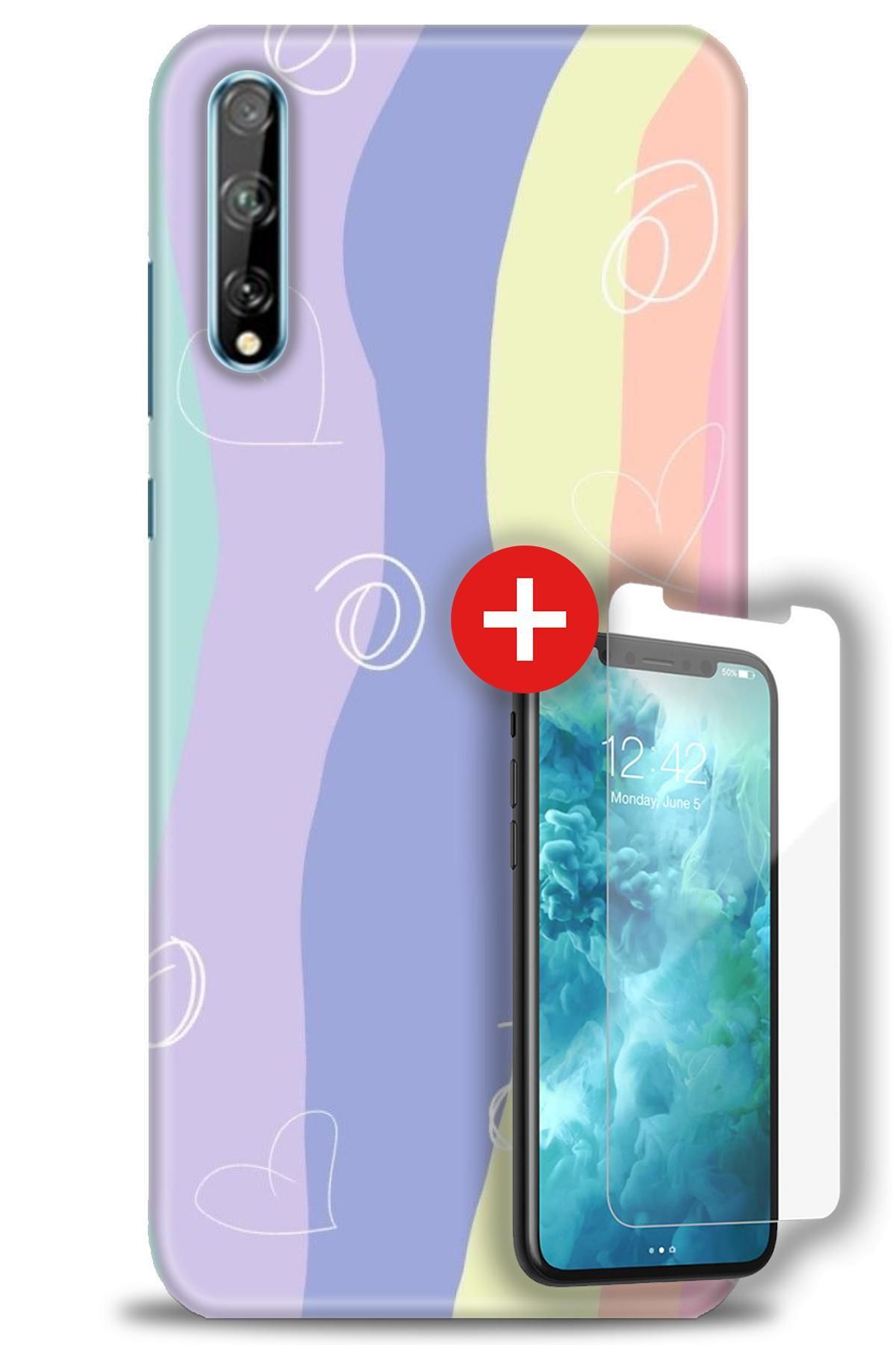 kılıfevreni Huawei Y8P HD Baskılı Kılıf + MAT DAVİN KIRILMAZ EKRAN KORUYUCU d (59)