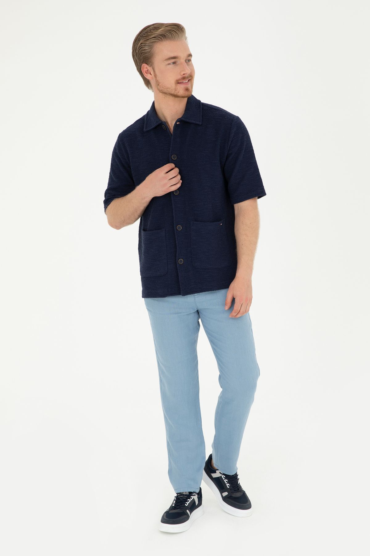 شلوار بوم نیلی مردانه 50285618-VR028 U.S. Polo Assn.