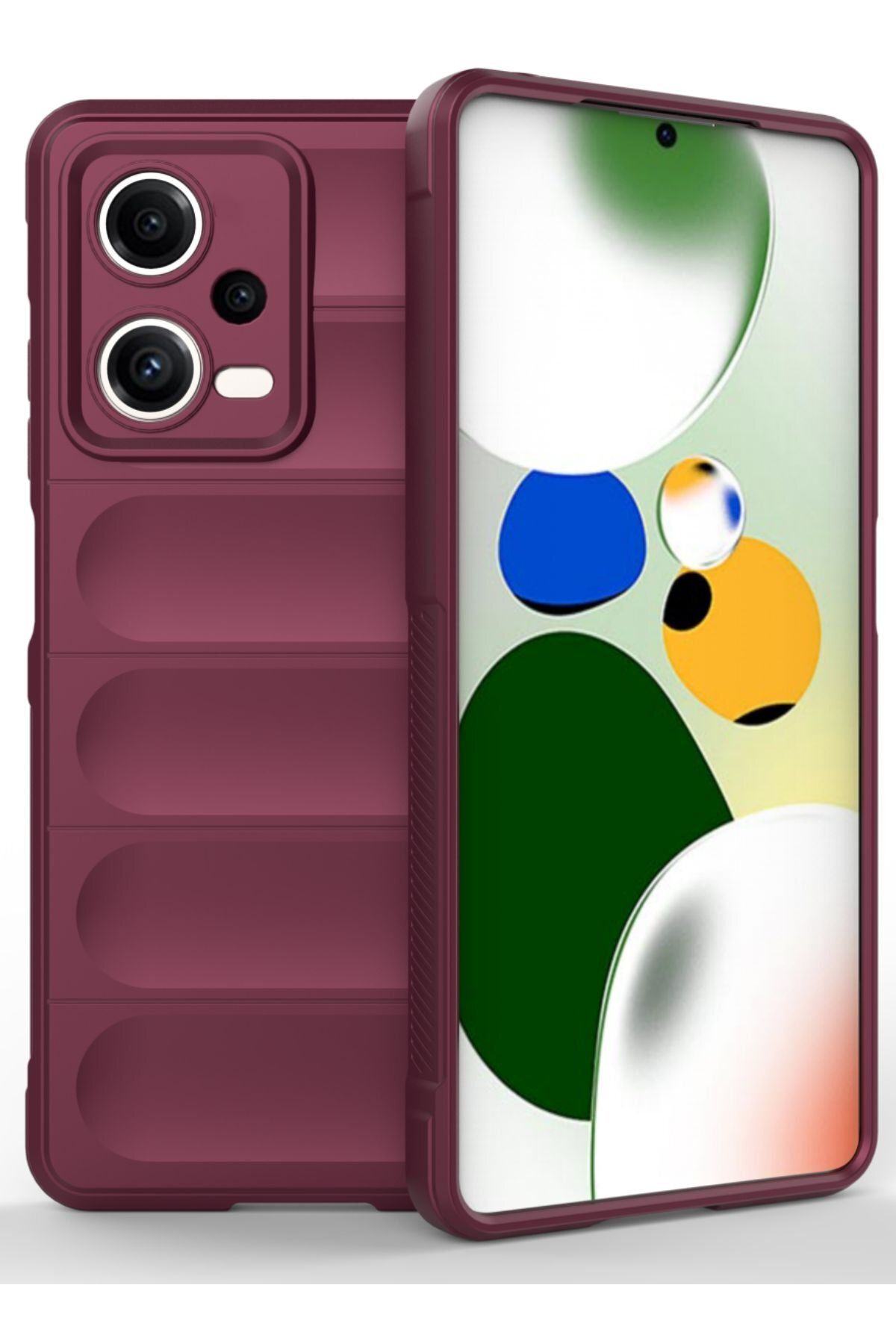 NewFace Xiaomi Redmi Note 12 5G Kılıf Optimum Silikon - Bordo ZRNET