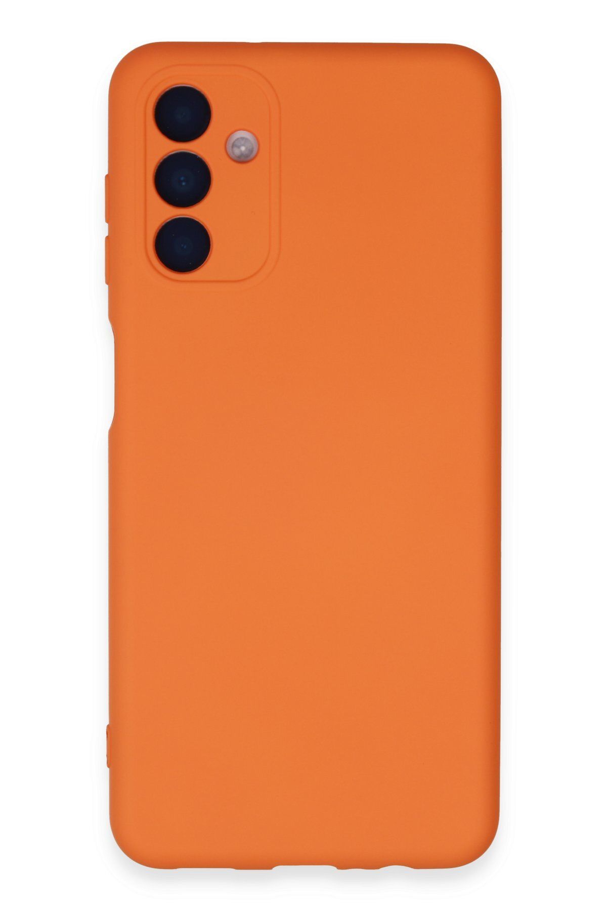 NewFace Galaxy A24 4G uyumlu   Kılıf Nano içi Kadife Silikon - Turuncu GLSTD