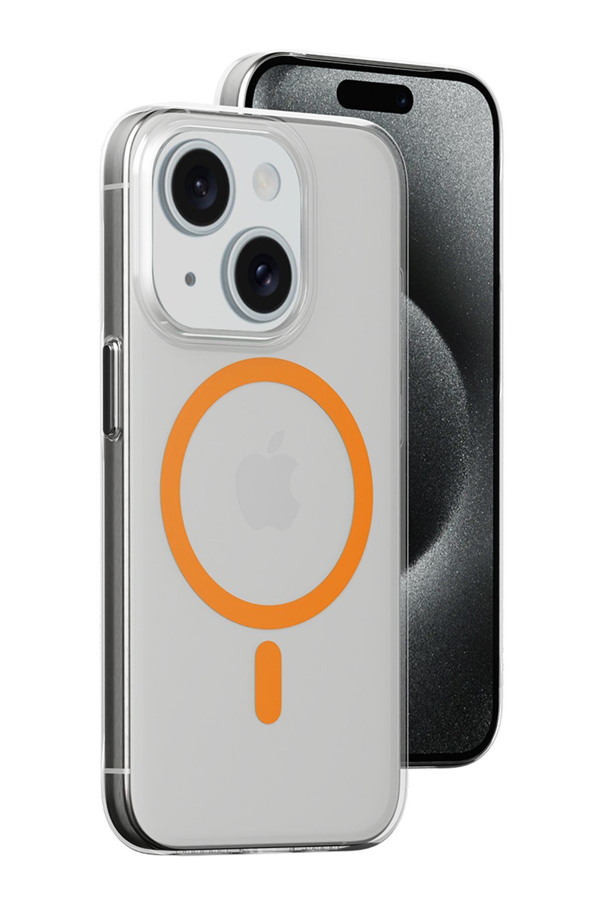 NewFace iPhone 14 uyumlu Kılıf Bubble Magsafe Kapak - Turuncu MRAYD
