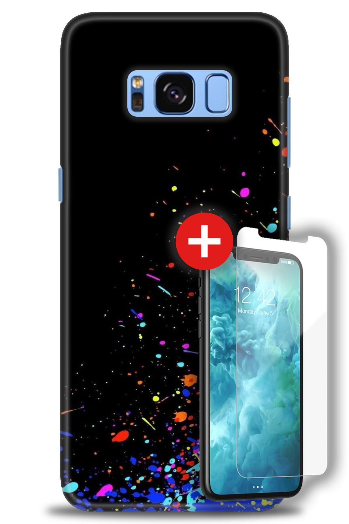 kılıfevreni Samsung Galaxy S8 HD Baskılı Kılıf + MAT ANTİSTATİK EKRAN KORUYUCU d (80)