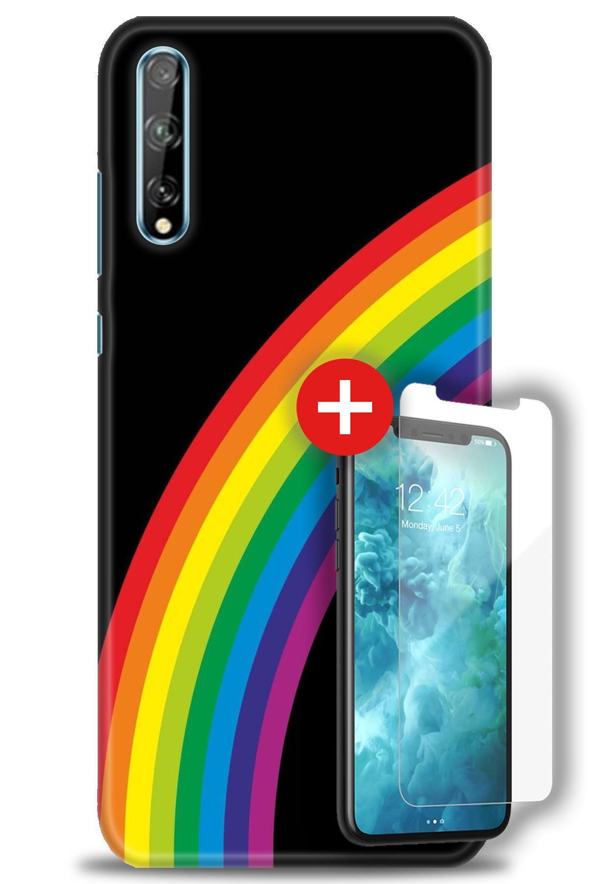 kılıfevreni Huawei P Smart S Kılıf HD Baskılı Kılıf + MAT DAVİN KIRILMAZ EKRAN KORUYUCU x (67)