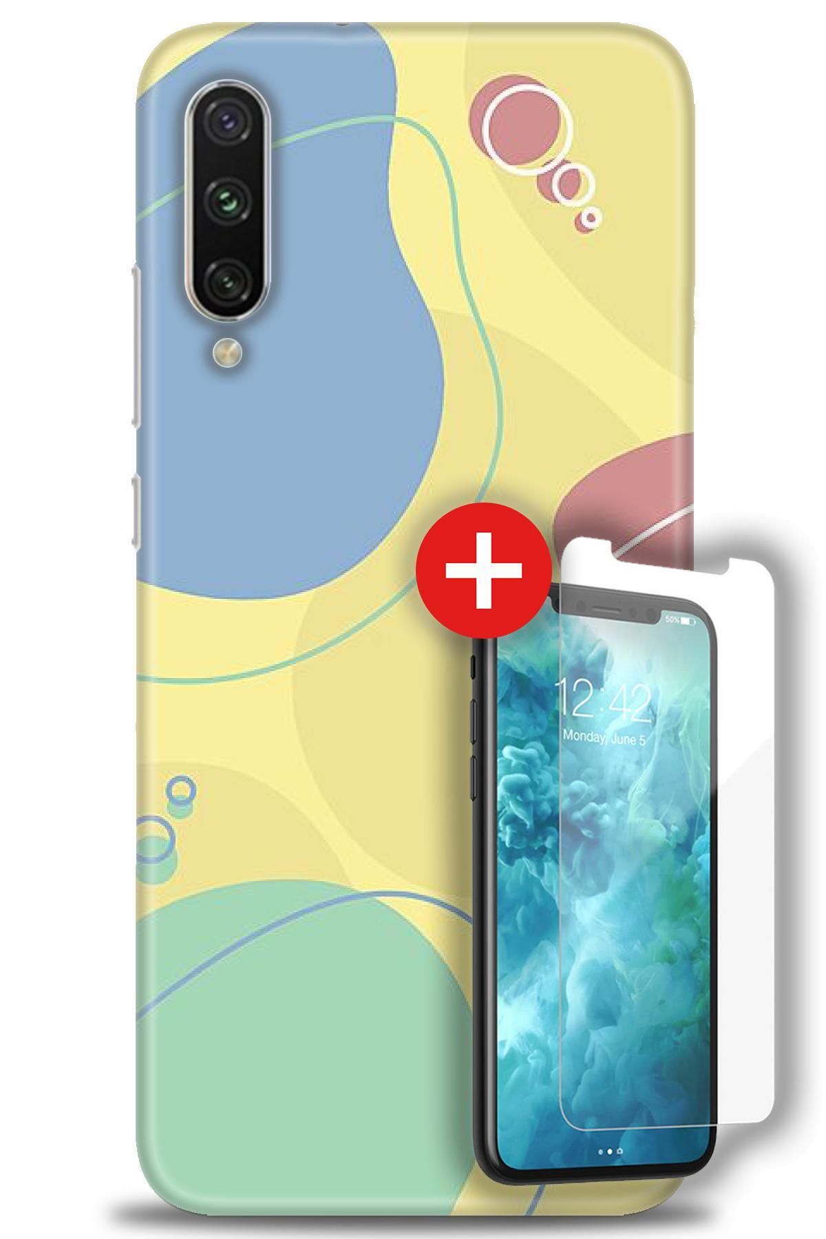 kılıfevreni Xiaomi Mi A3 HD Baskılı Kılıf + MAT ANTİSTATİK Kırılmaz Ekran Koruyucu d (57)