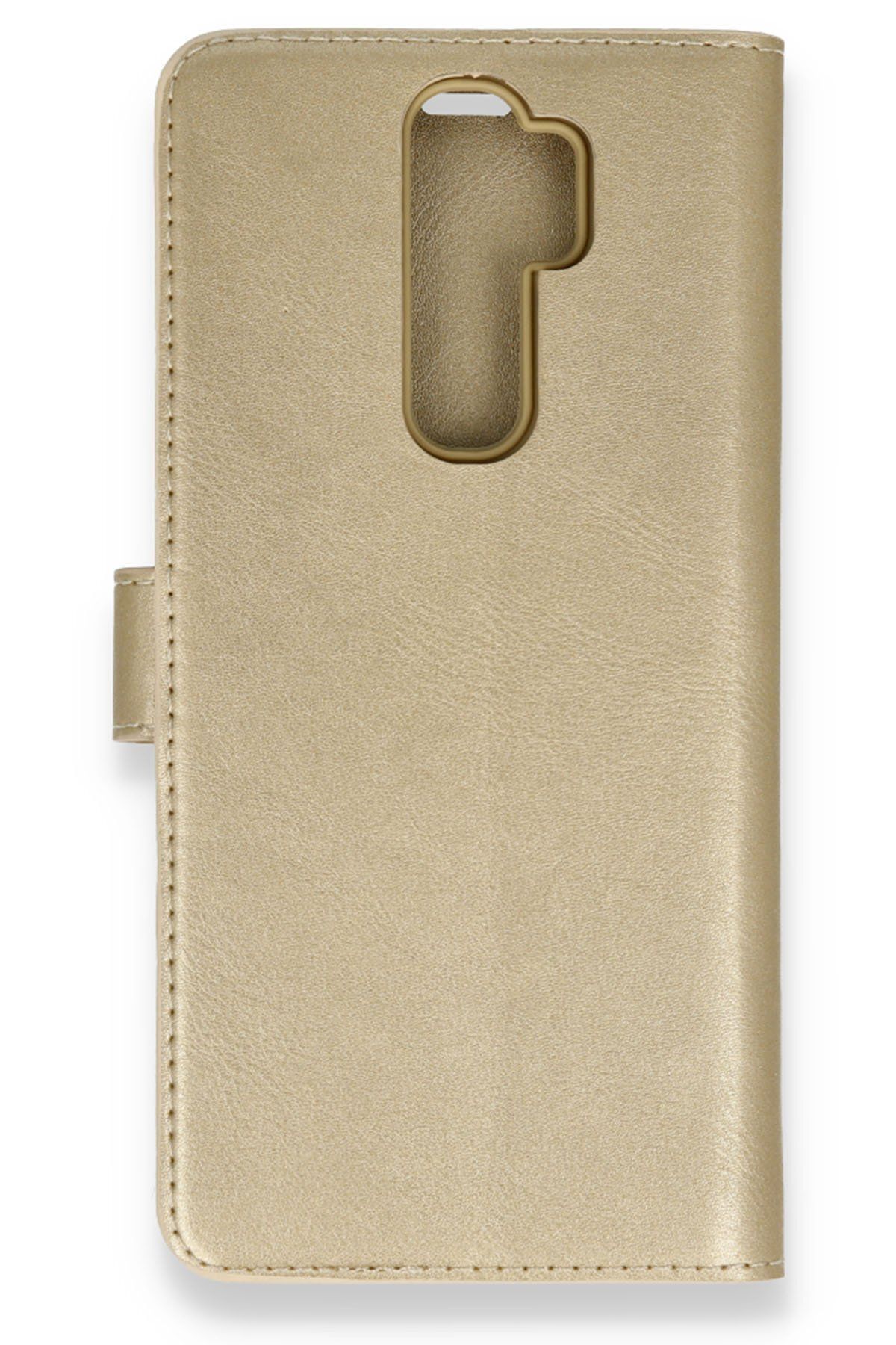 NewFace Xiaomi Redmi Note 8 Pro Kılıf Trend S Plus Kapaklı Kılıf - Gold MRAYD