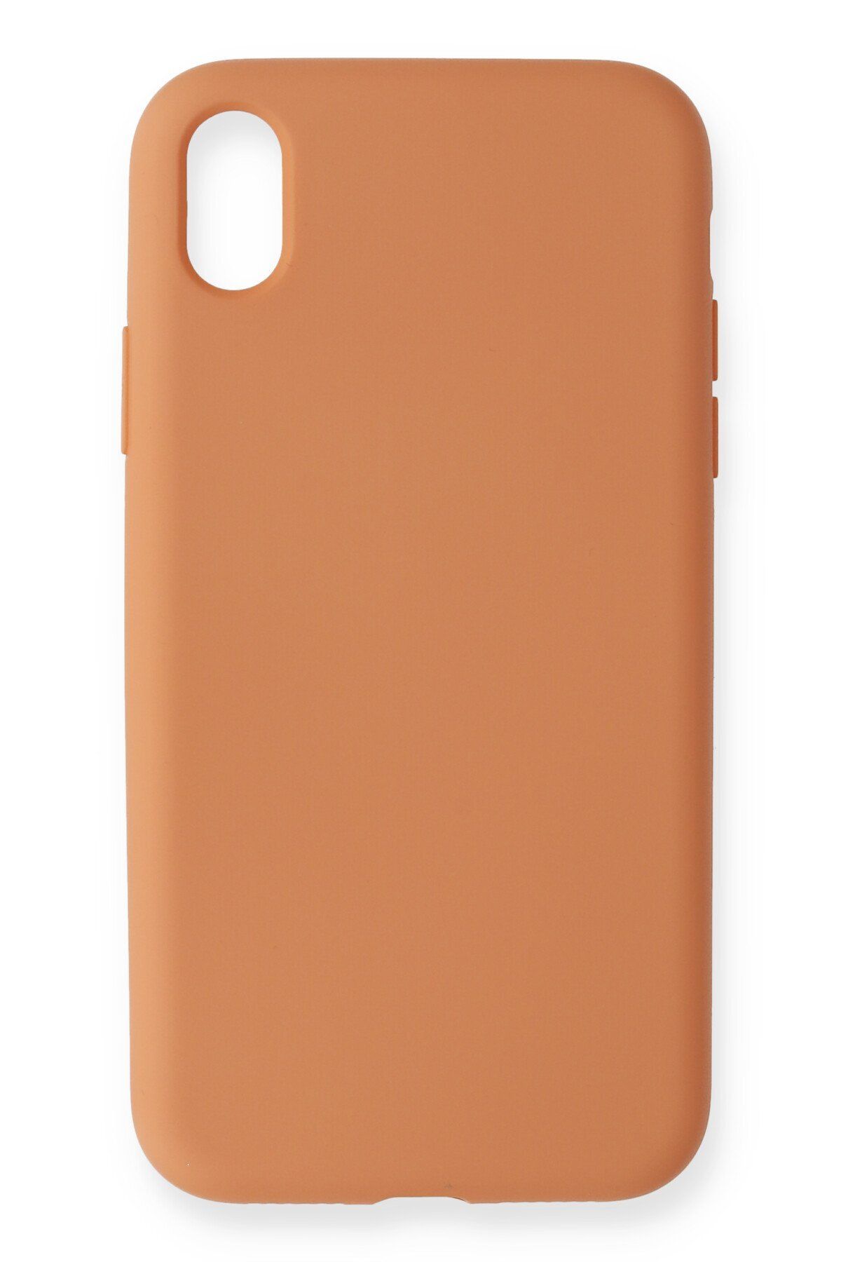 NewFace iPhone XR Uyumlu Kılıf Nano içi Kadife Silikon - Turuncu ZRNET