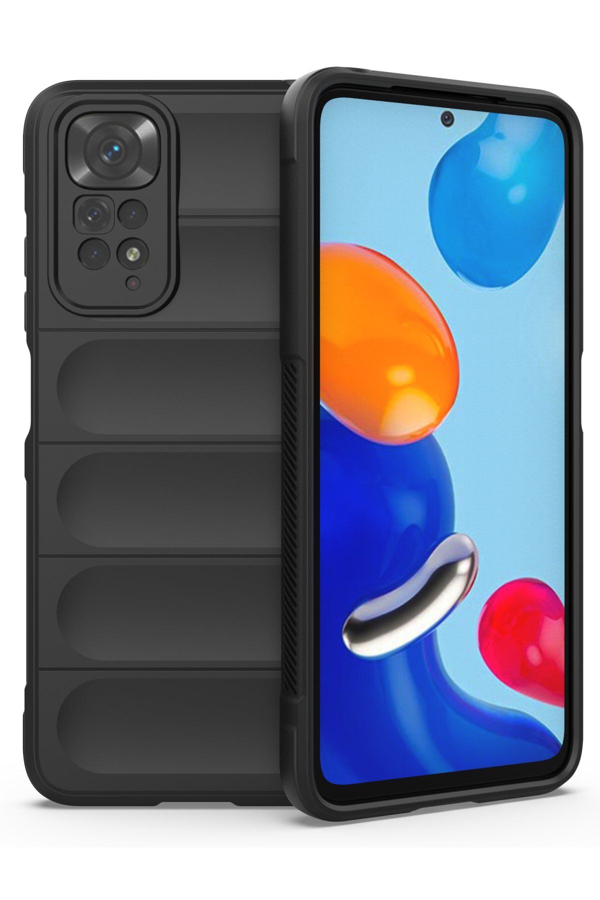 NewFace Xiaomi Redmi Note 11S Kılıf Optimum Silikon - Siyah GLSTD