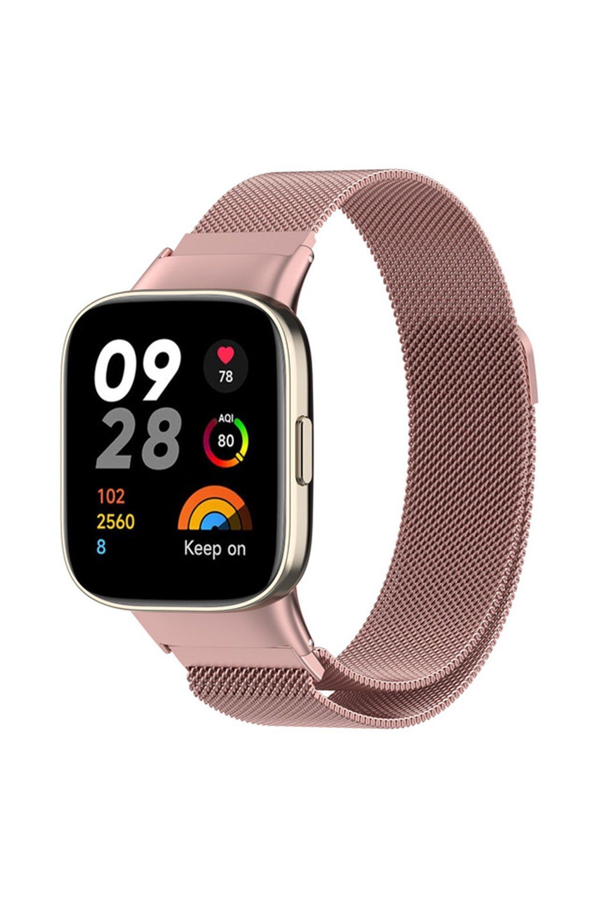 NewFace Xiaomi Redmi Watch 3 Metal Mıknatıslı Kordon - Rose MRAYD