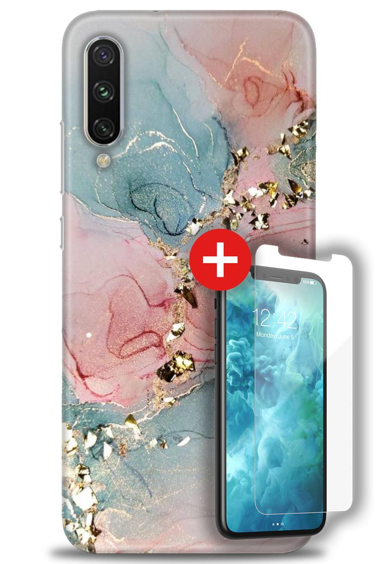 kılıfevreni Xiaomi Mi A3 HD Baskılı Kılıf + MAT ANTİSTATİK Kırılmaz Ekran Koruyucu d (1)