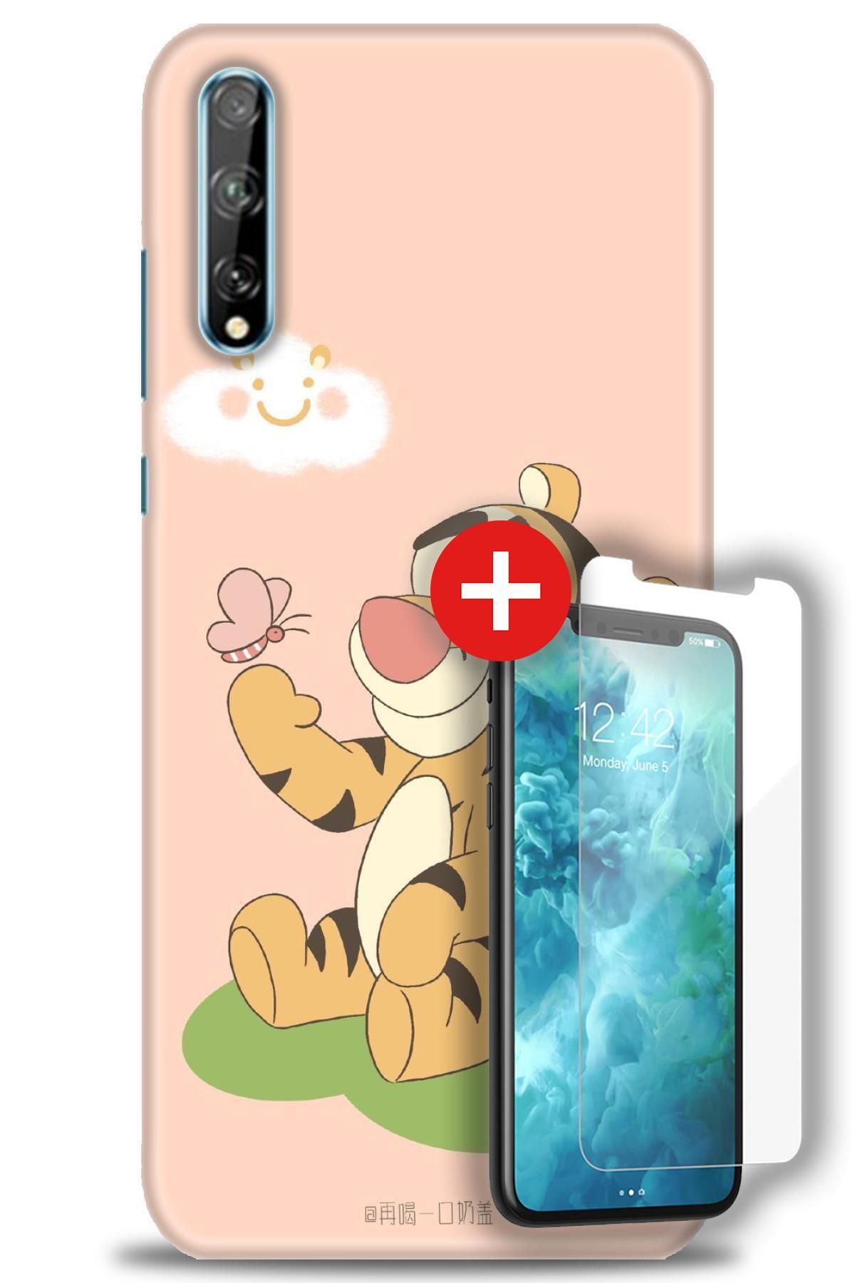 kılıfevreni Huawei P Smart S Kılıf HD Baskılı Kılıf + MAT DAVİN KIRILMAZ EKRAN KORUYUCU n (60)