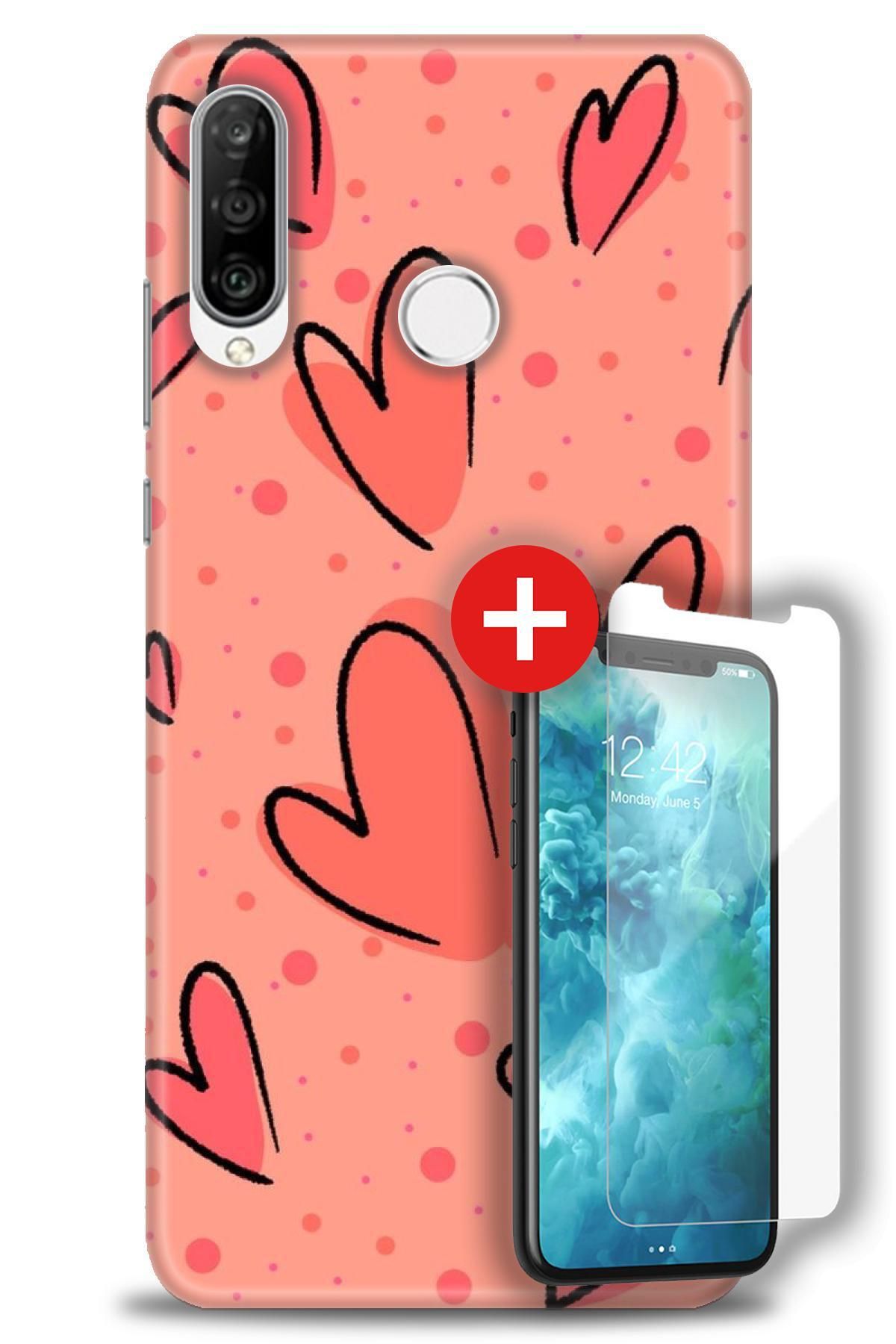 kılıfevreni Huawei P30 Lite HD Baskılı Kılıf + MAT DAVİN KIRILMAZ EKRAN KORUYUCU g (31)