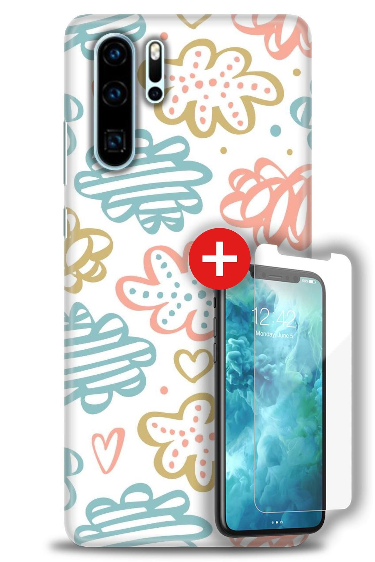 kılıfevreni Huawei P30 Pro HD Baskılı Kılıf + MAT DAVİN KIRILMAZ EKRAN KORUYUCU f (98)