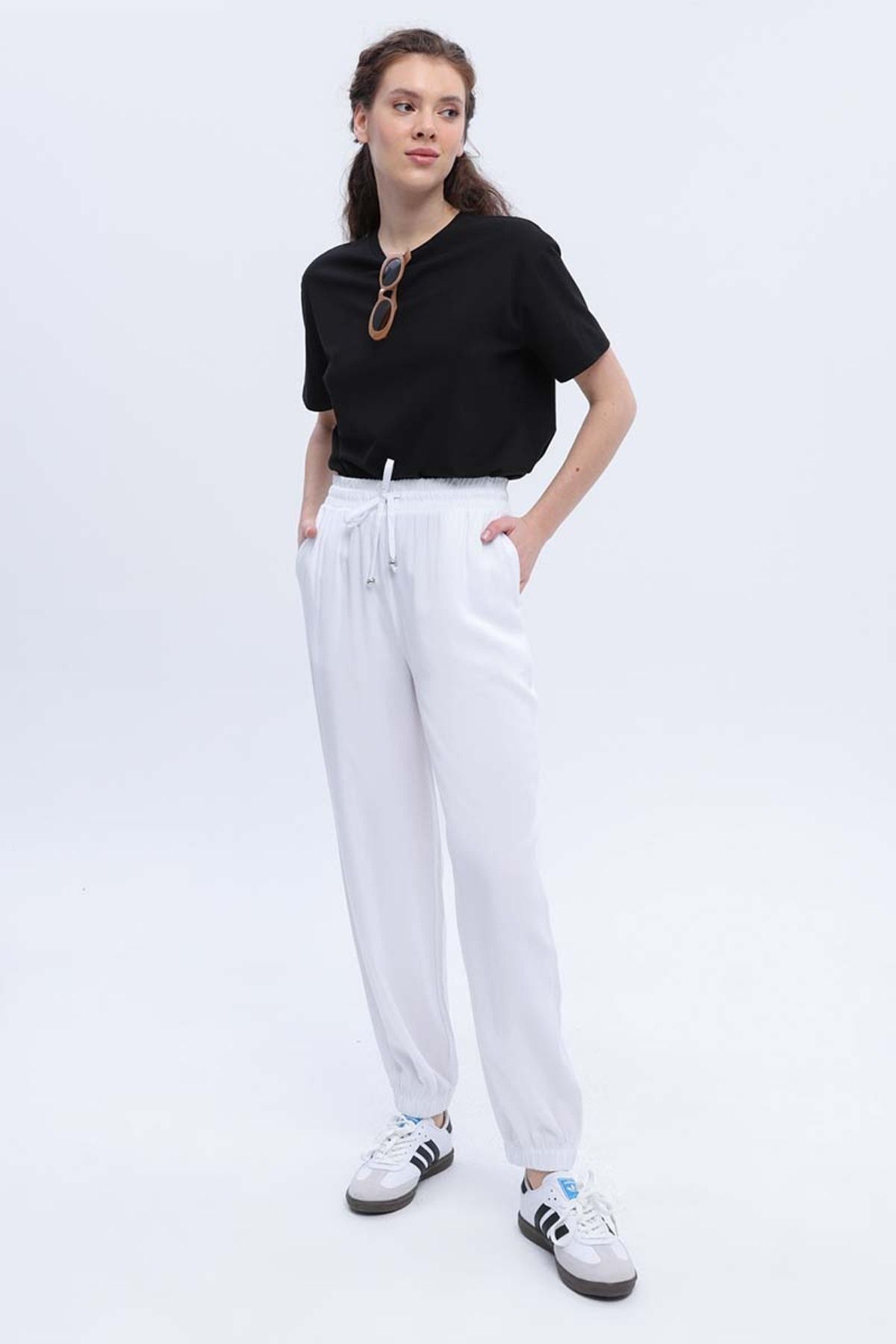ALLDAY-White Jogger Pants 5