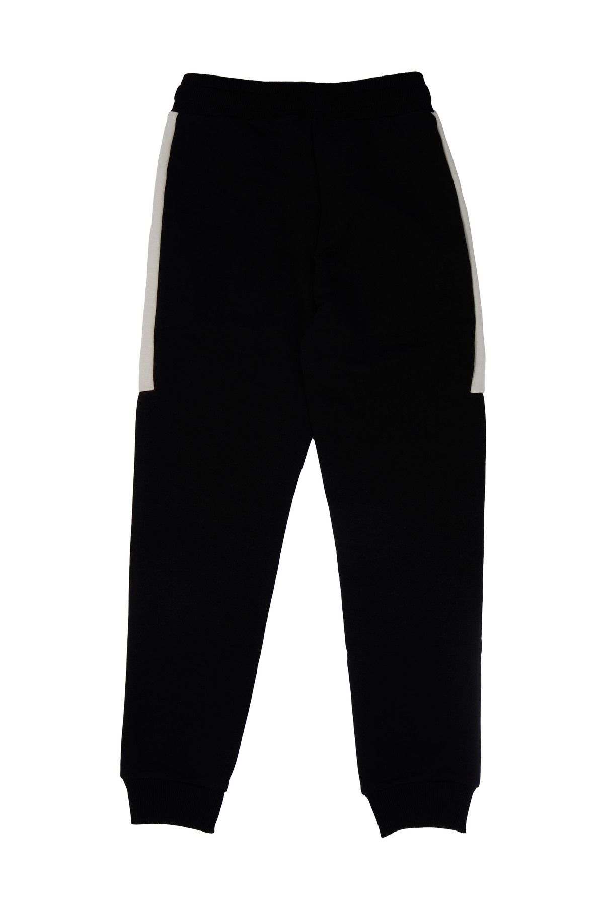 United Colors of Benetton-Boy's Sweatpants with Pockets, Adjustable Lace-Up Stripe Detail Black Gray 3