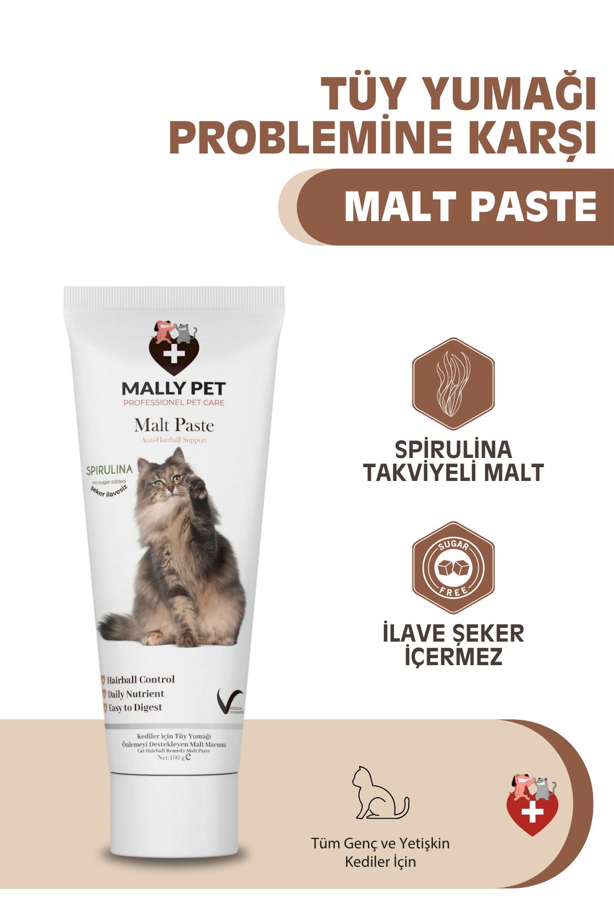 Kedi Tüy Yumağı Önleyici Malt Macunu Malt Paste 100g