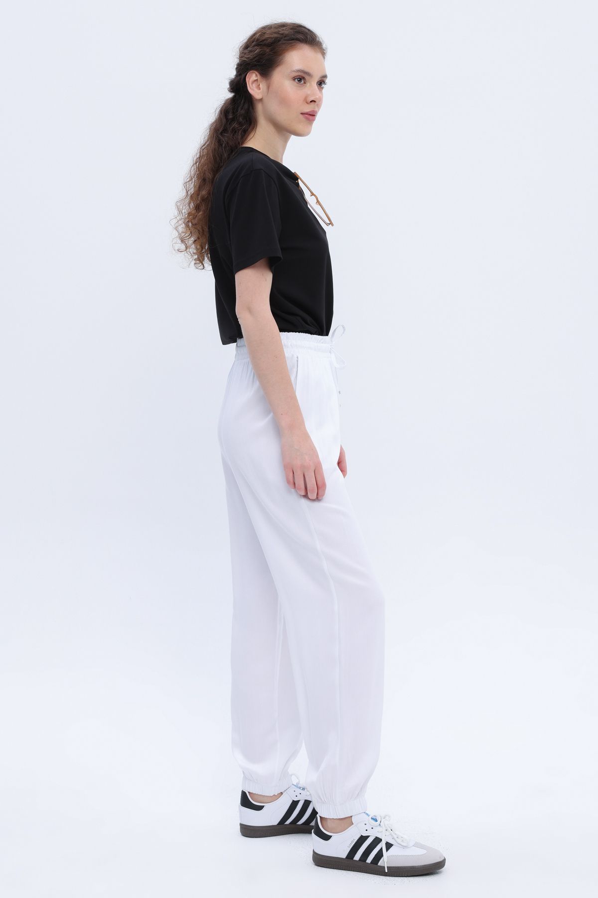 ALLDAY-White Jogger Pants 3