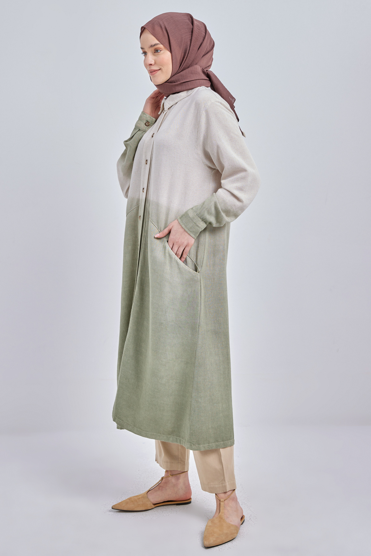 ALLDAY-Defne Gradient Linen Shirt Tunic 3
