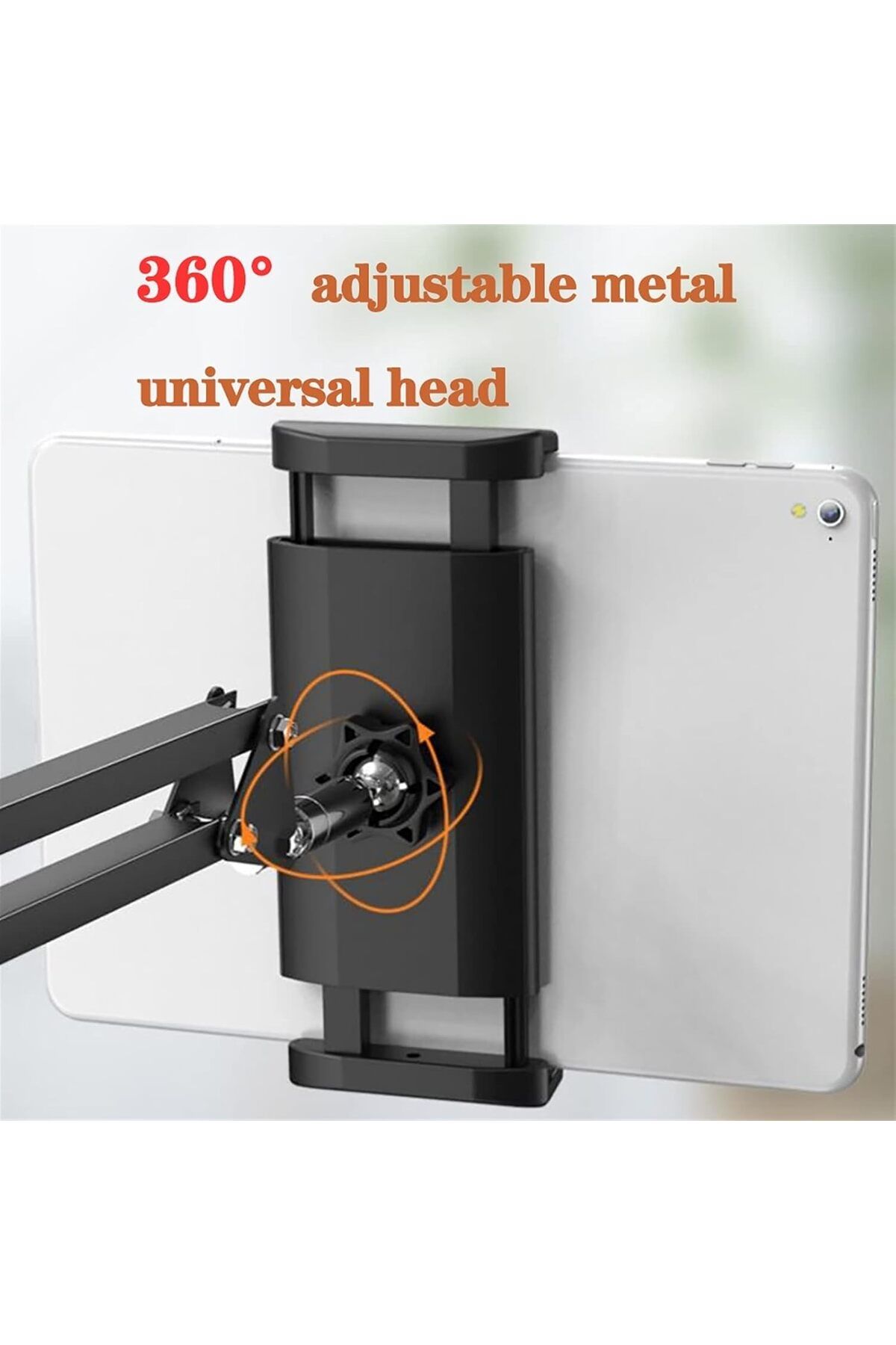 Coverzone-150cm Professional Tablet Holder - Height Adjustable, 360 Degree Rotatable Arm Stand Ldx2 5