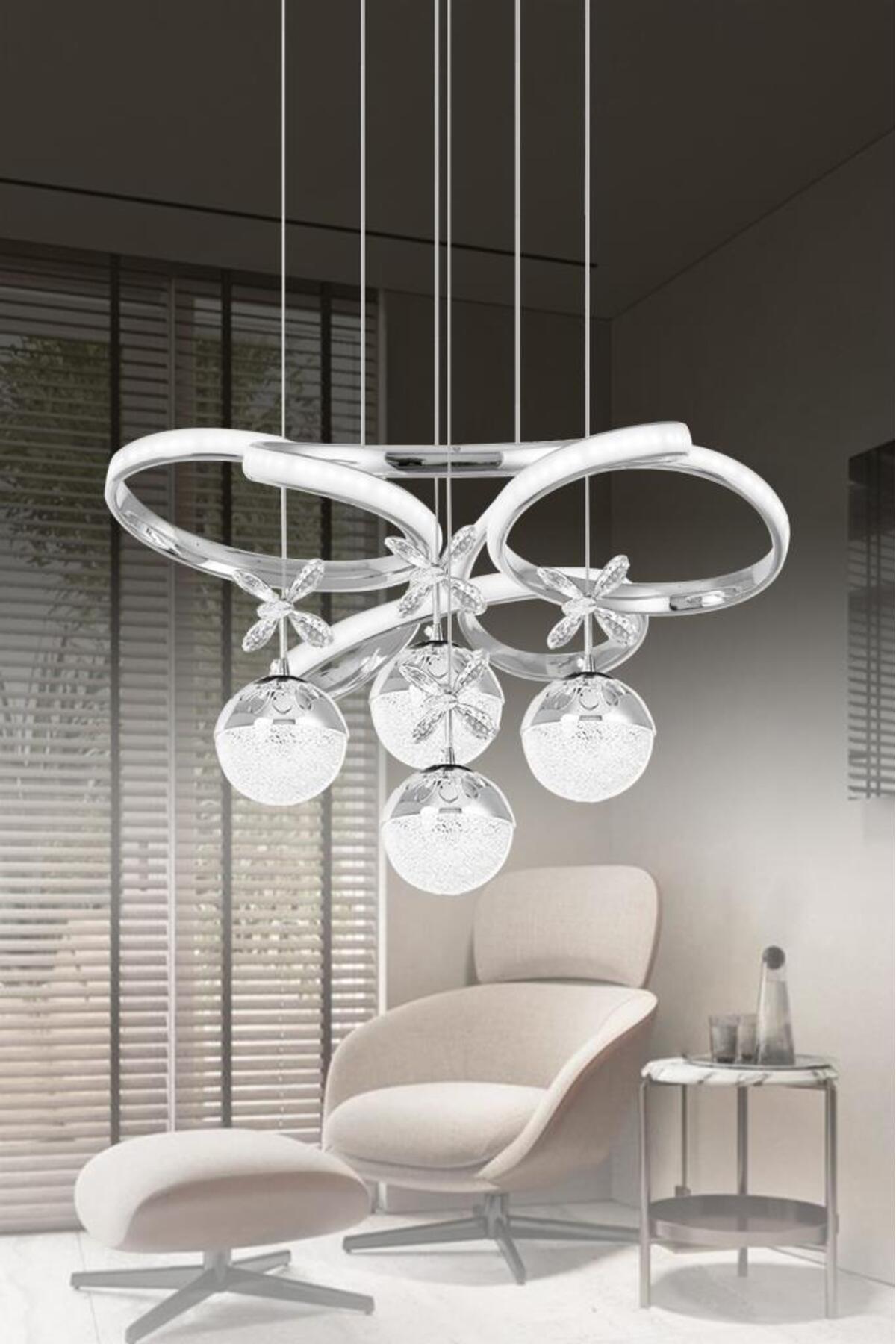 9278-50 KR 4-Piece Chrome Led Chandelier