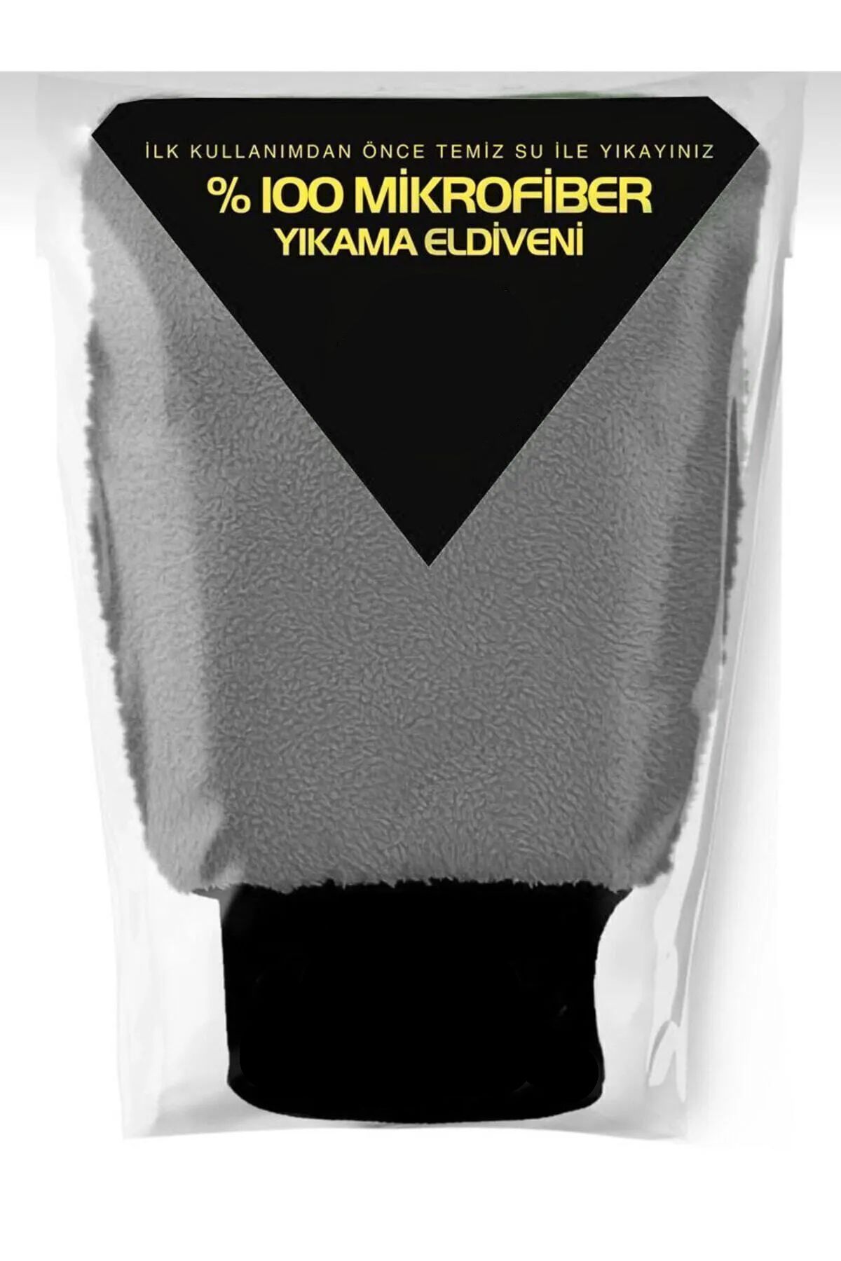 Oto & Ev Yıkama Ve Cila Eldiveni Mikrofiber Araç Yıkama Eldiveni Gri