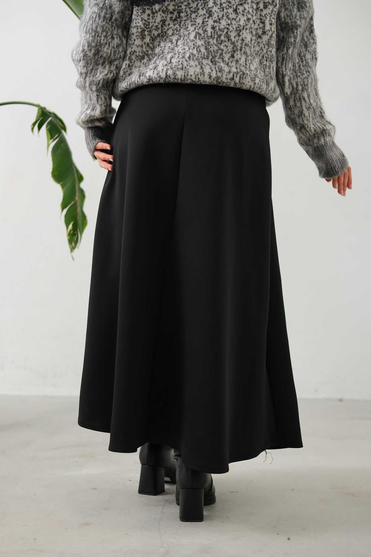 دامن سیاه زنانه حجاب زنگ پارچه ای lurex moda