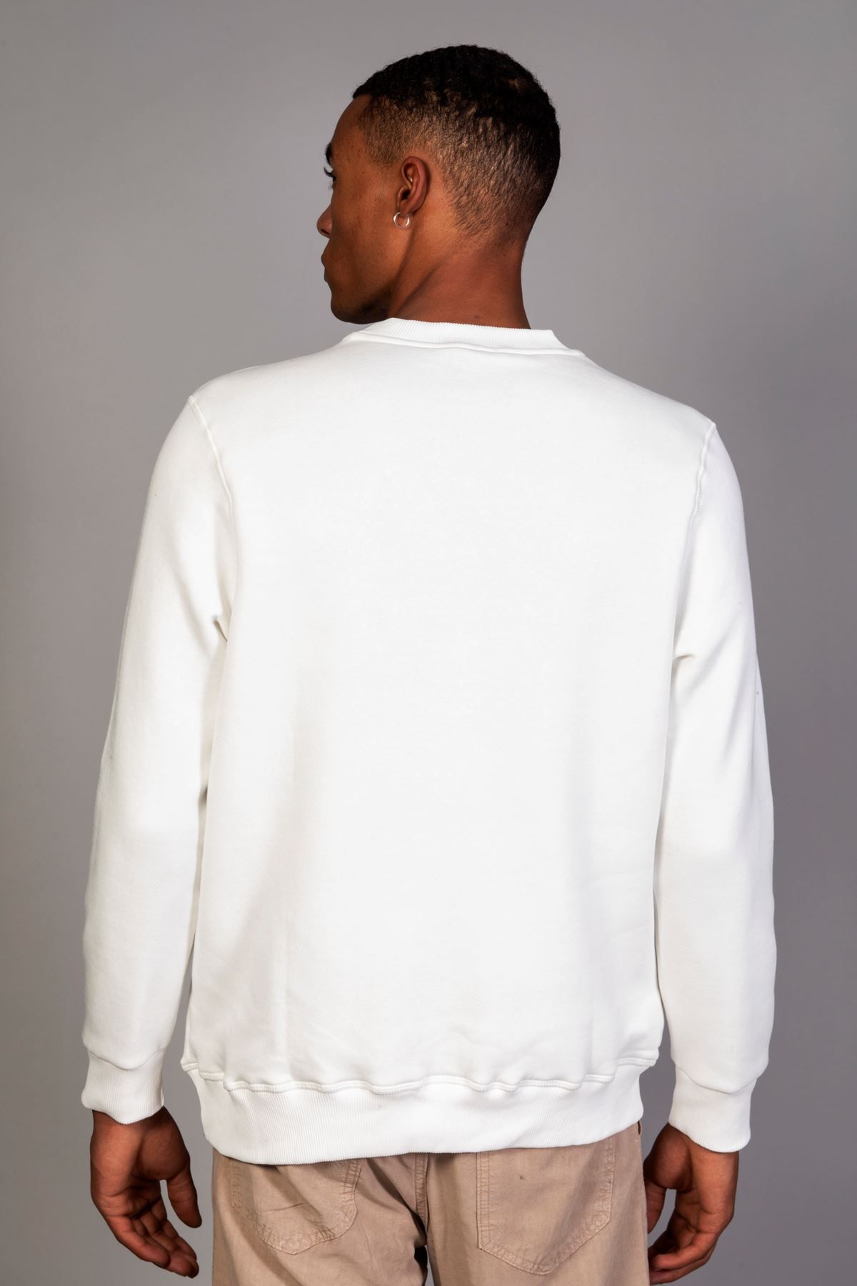 سویشرت مردانه پارچه نرم به طور منظم و متناسب با یقه ECRU LTC Jeans