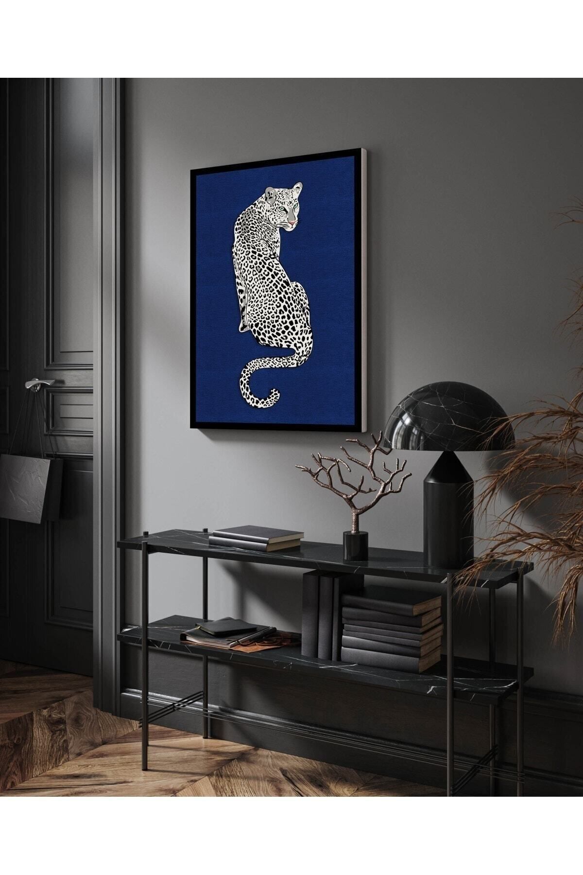 Vividale Kanvas Tablo Lacivert Leopar Ja 996