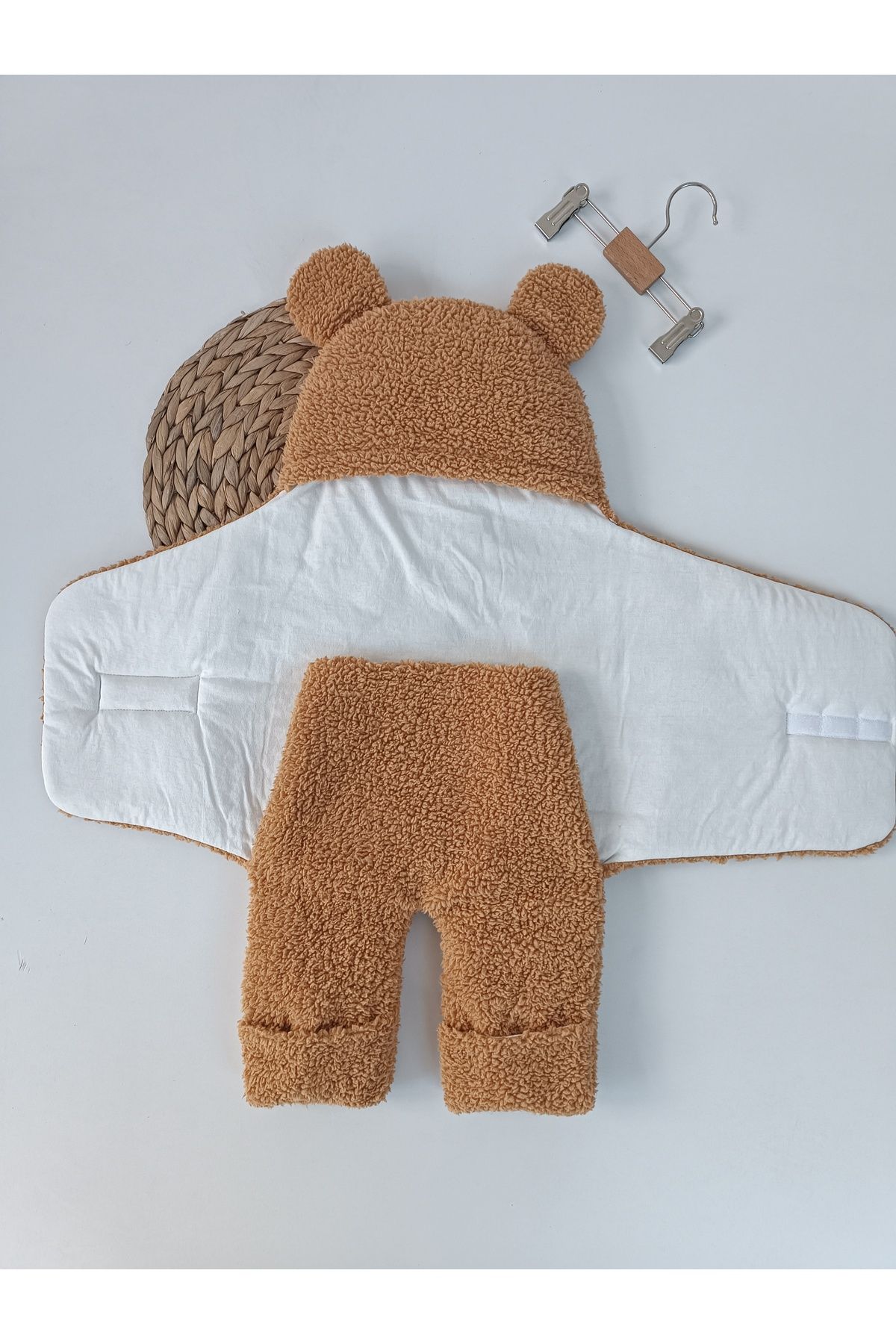 Bebella-0-12 Months Extra Long Welsoft Plush Baby Sleeping Bag - Brown, Girl Boy, Outer Swaddle Blanket 8