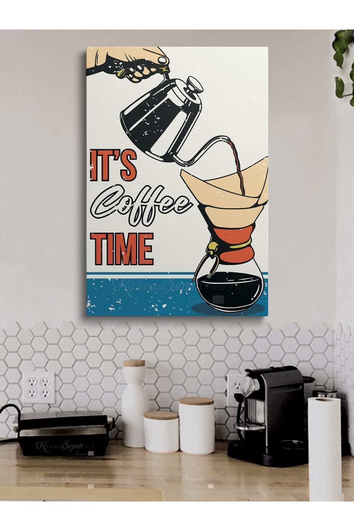 Vividale Cafeler Kahve Büfe Büfeler Için Abstract Trend Dekoratif Kanvas Canvas Tablo