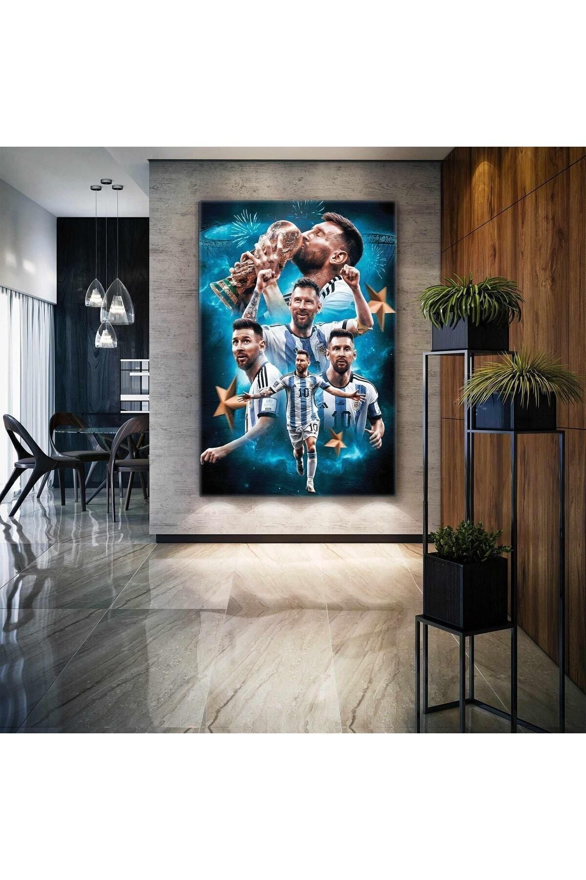Vividale Arjantin Lionel Messi Goat Greatest Of All Time Kupa Kanvas Tablo