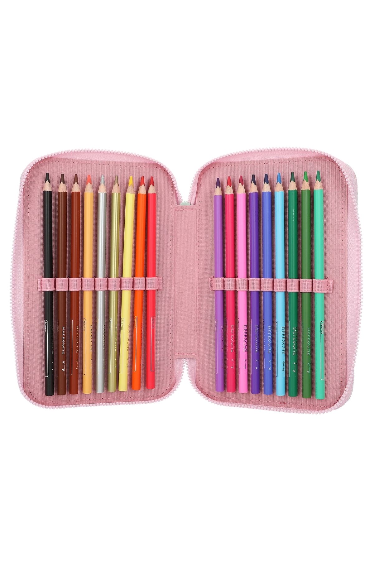 Top Model by Depesche-Panda Patterned Triple Pencil Case - Three Layers Full Inside Wild Application 5
