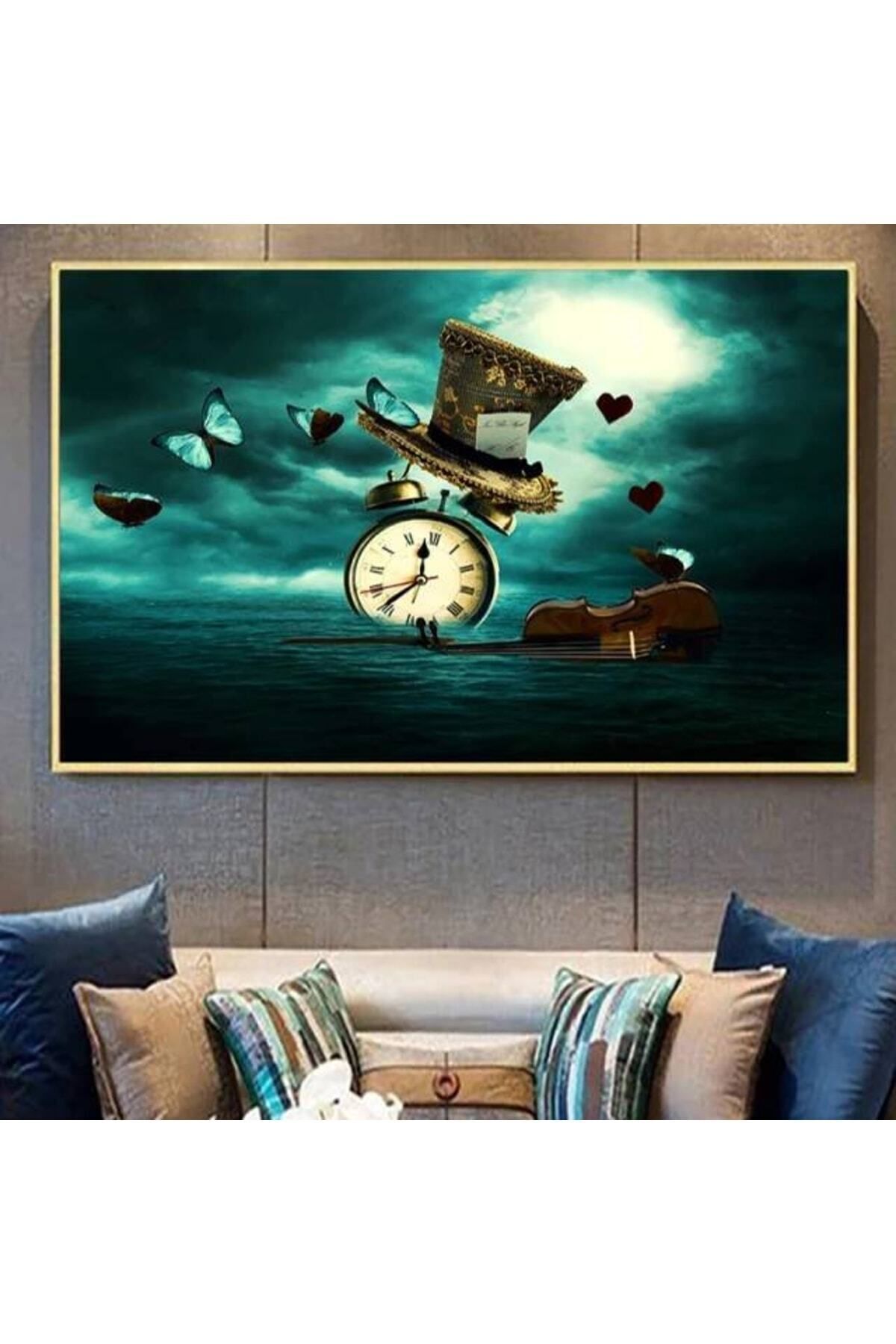 Vividale Time Is Violin Dekoratif Kanvas Tablo