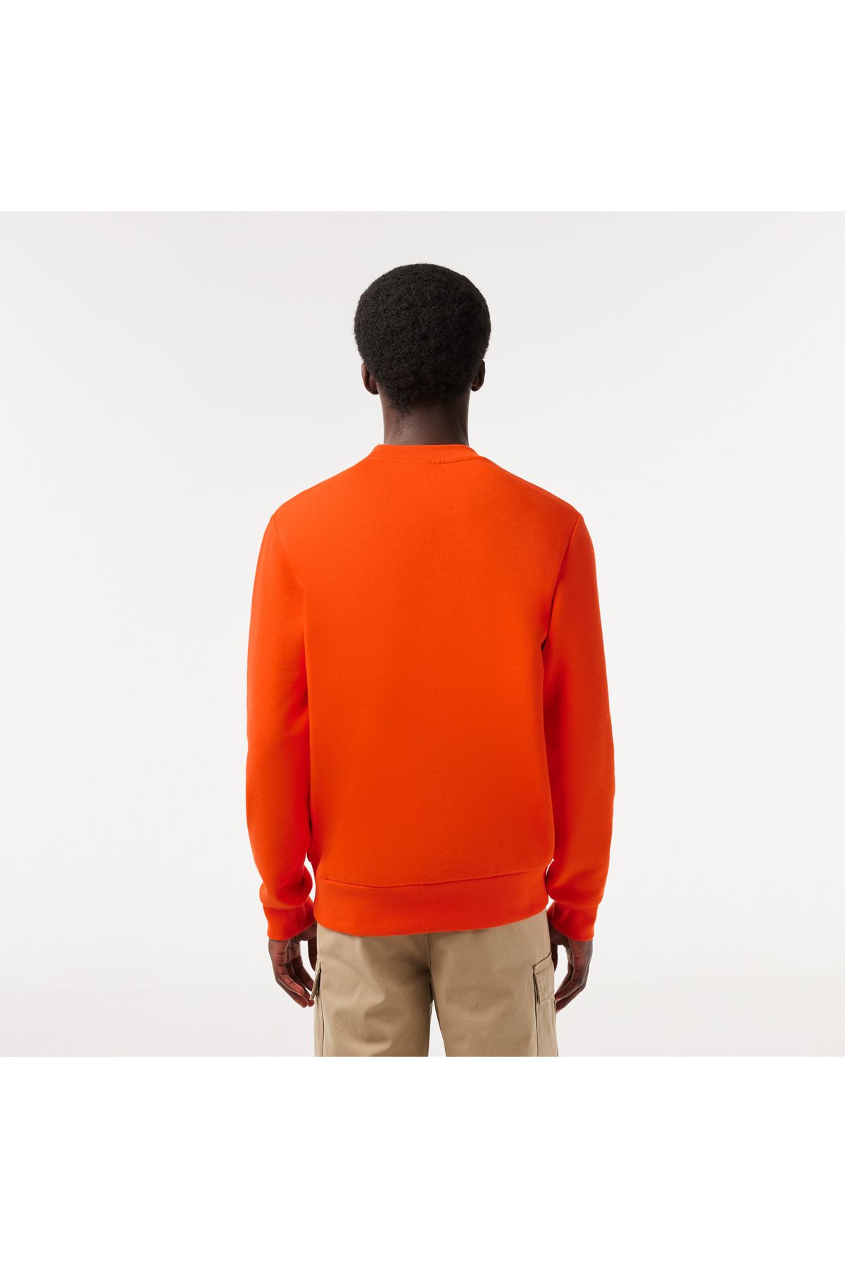 سویشرت نارنجی مردانه پیراهن قرمز دوچرخه سواری کلاسیک مناسب Lacoste