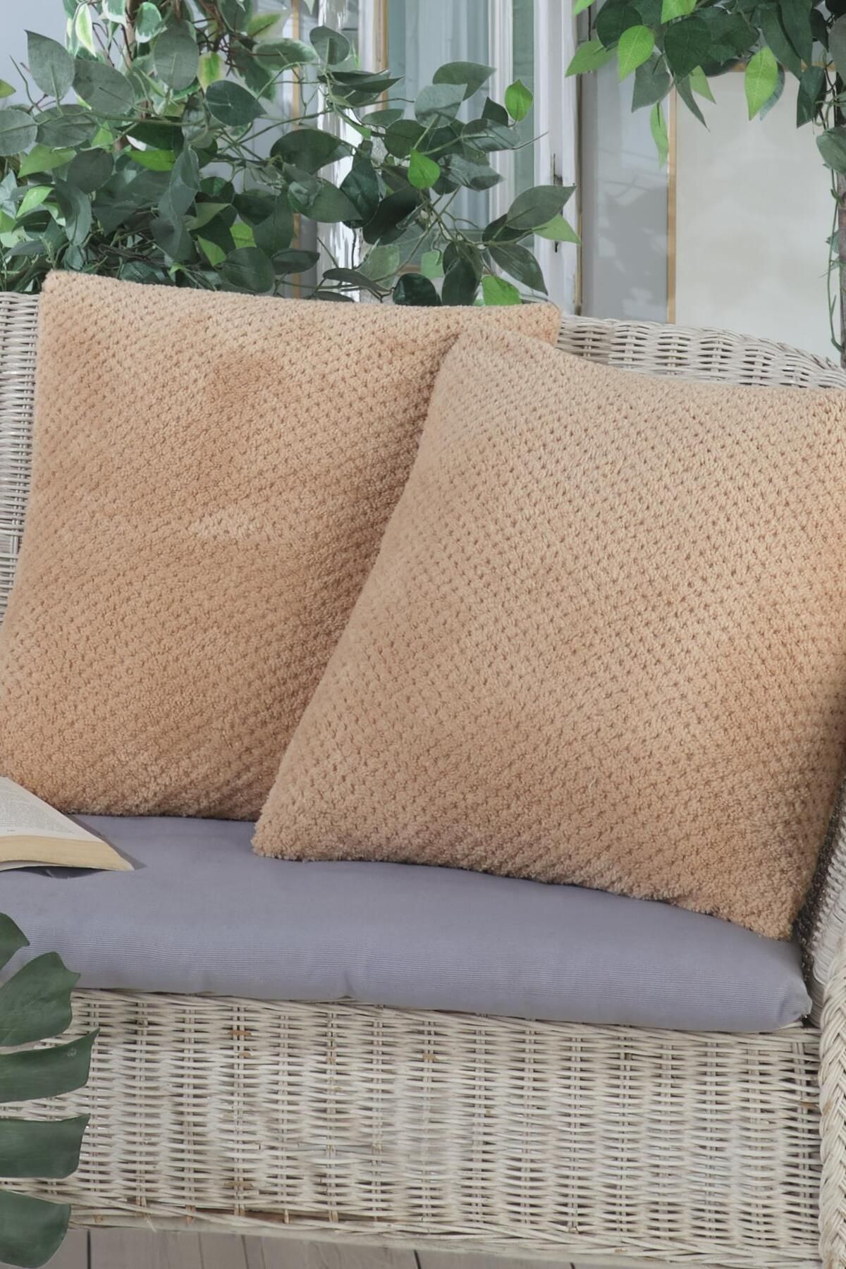 LADYNİL-Husă de pernă Wellsoft Softy de culoare bej - 45x45, 2 buc 2