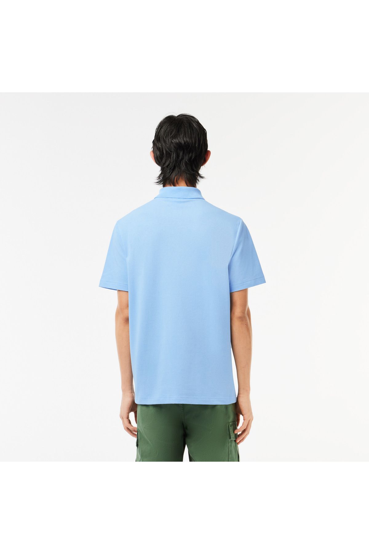 تی شرت یقه پولو آبی مردانه چوگان روشن و منظم Lacoste