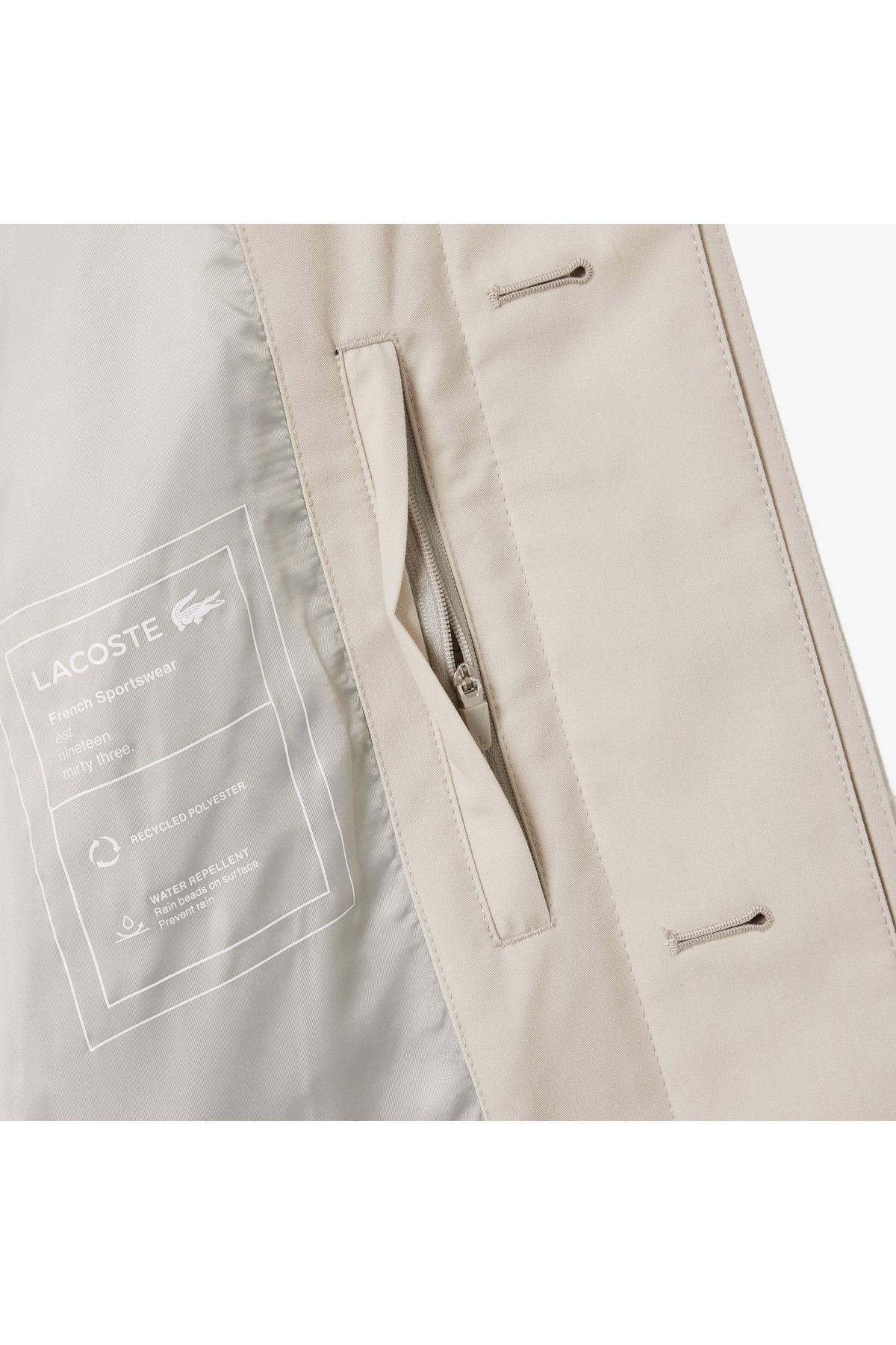 کاپشن خاکستری مردانه پیراهن کت روشن اورجینال Lacoste