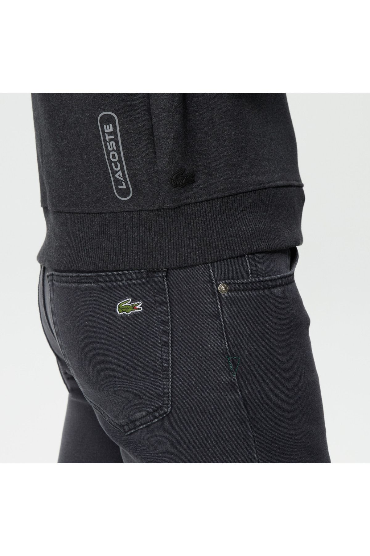 سویشرت خاکستری مردانه با روتین صاف Lacoste