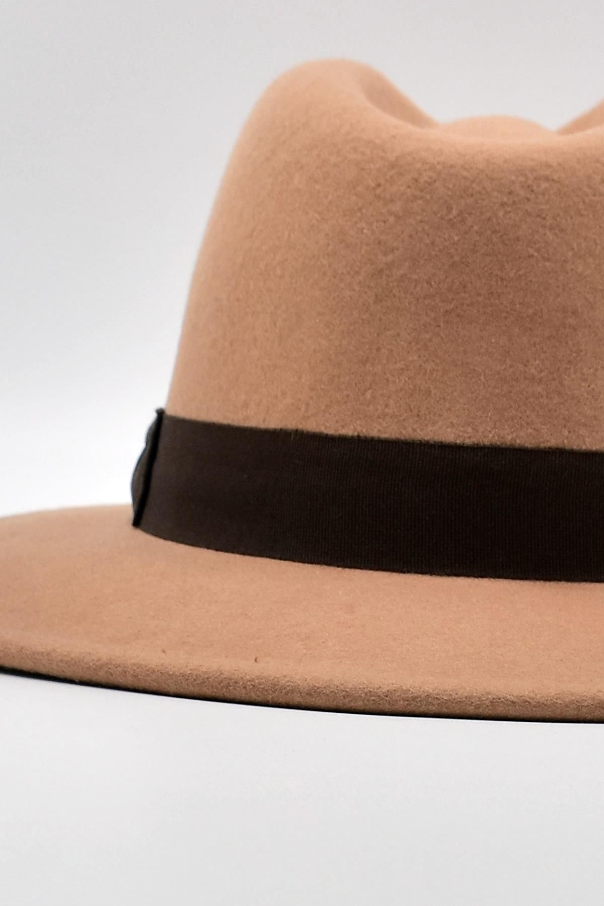 Külah-Indiana Jones Men's Wool Felt Fedora Hat Camel 6