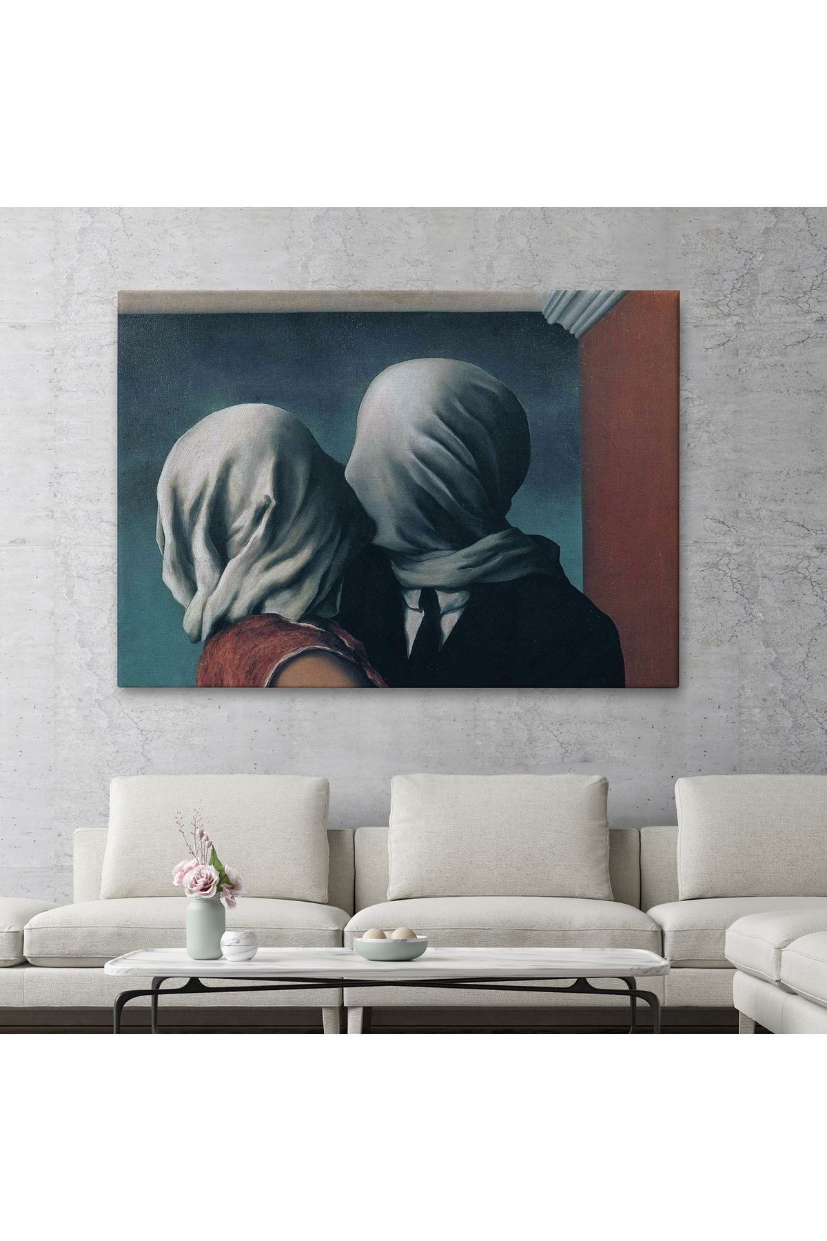 Vividale Rene Magritte The Lovers Tablosu-5161