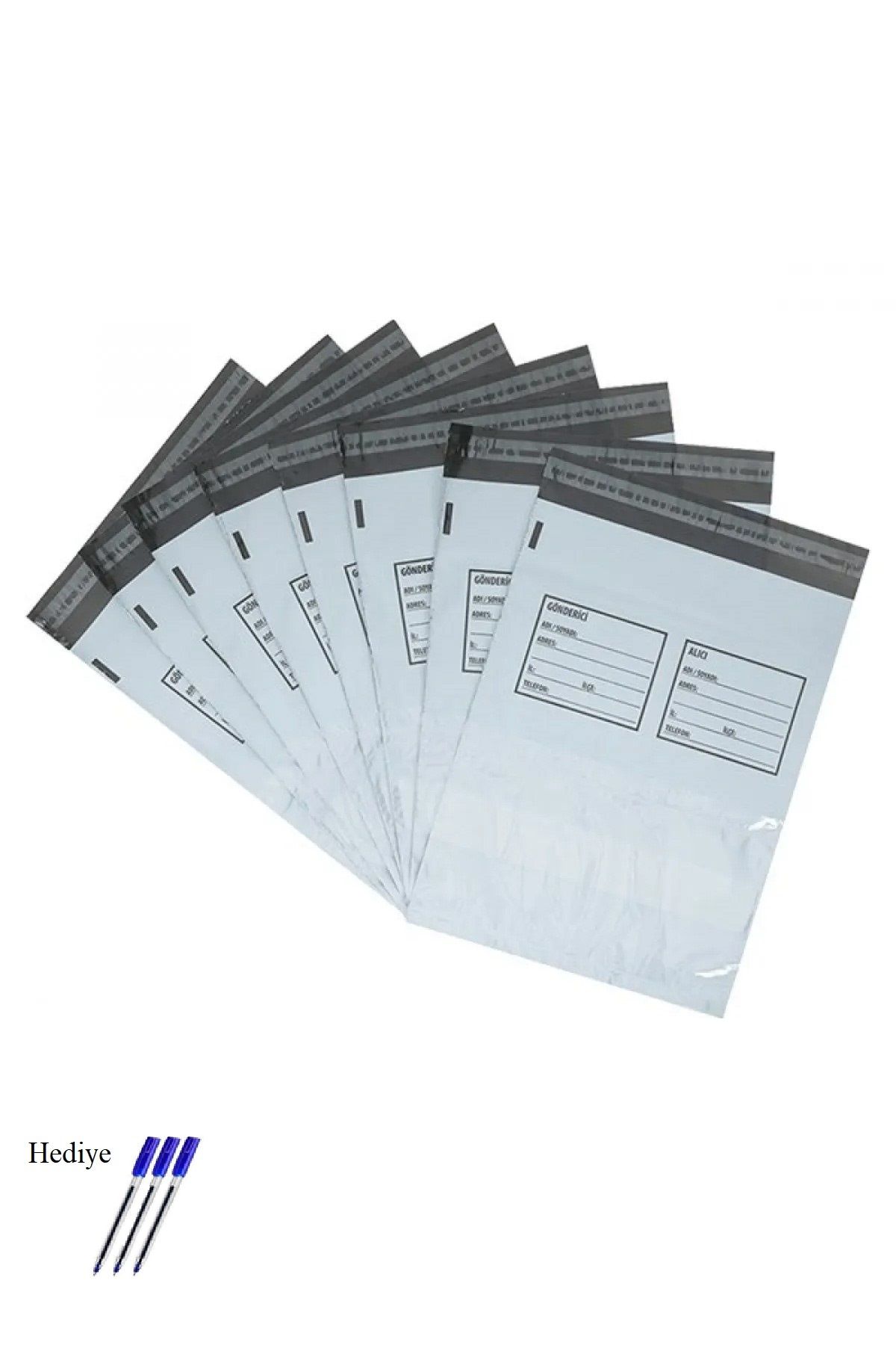 Kapamarka Orta Boy Cepli Kargo Poşeti 30x37+5 cm - 200 Adet (40+40=80 Mikron)