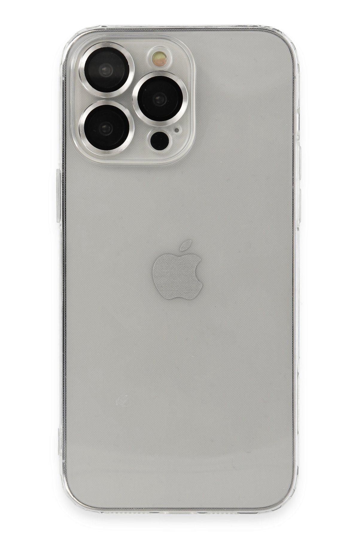 NewFace iPhone 14 Pro Max Kılıf Luko Lens Silikon - Gümüş ZRNET