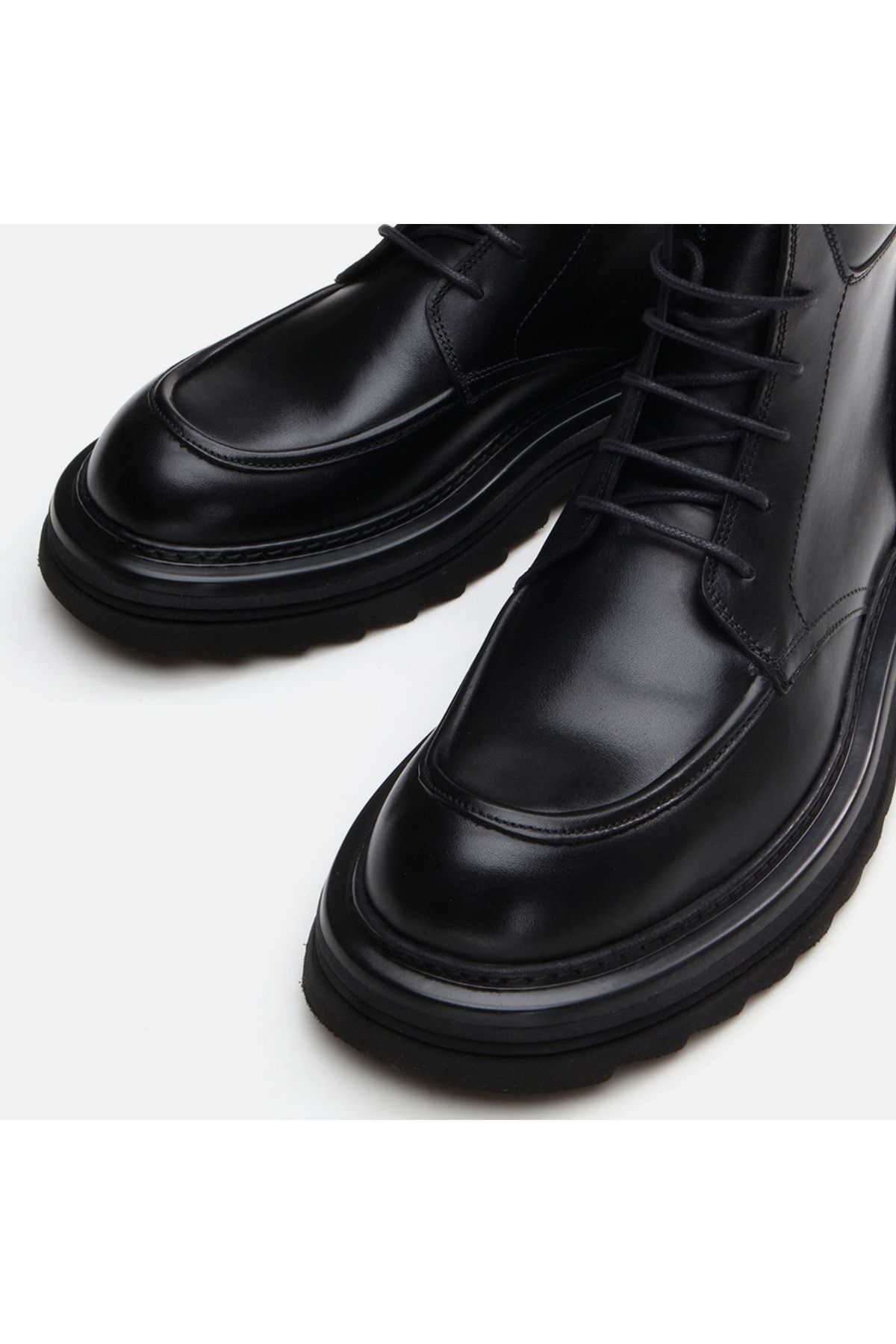 Hotiç-Genuine Leather Black Men's Casual Boots 4