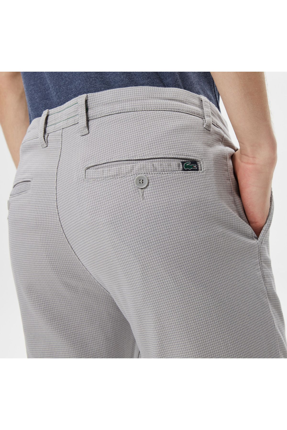 شلوار خاکستری مردانه باریک اورجینال Lacoste